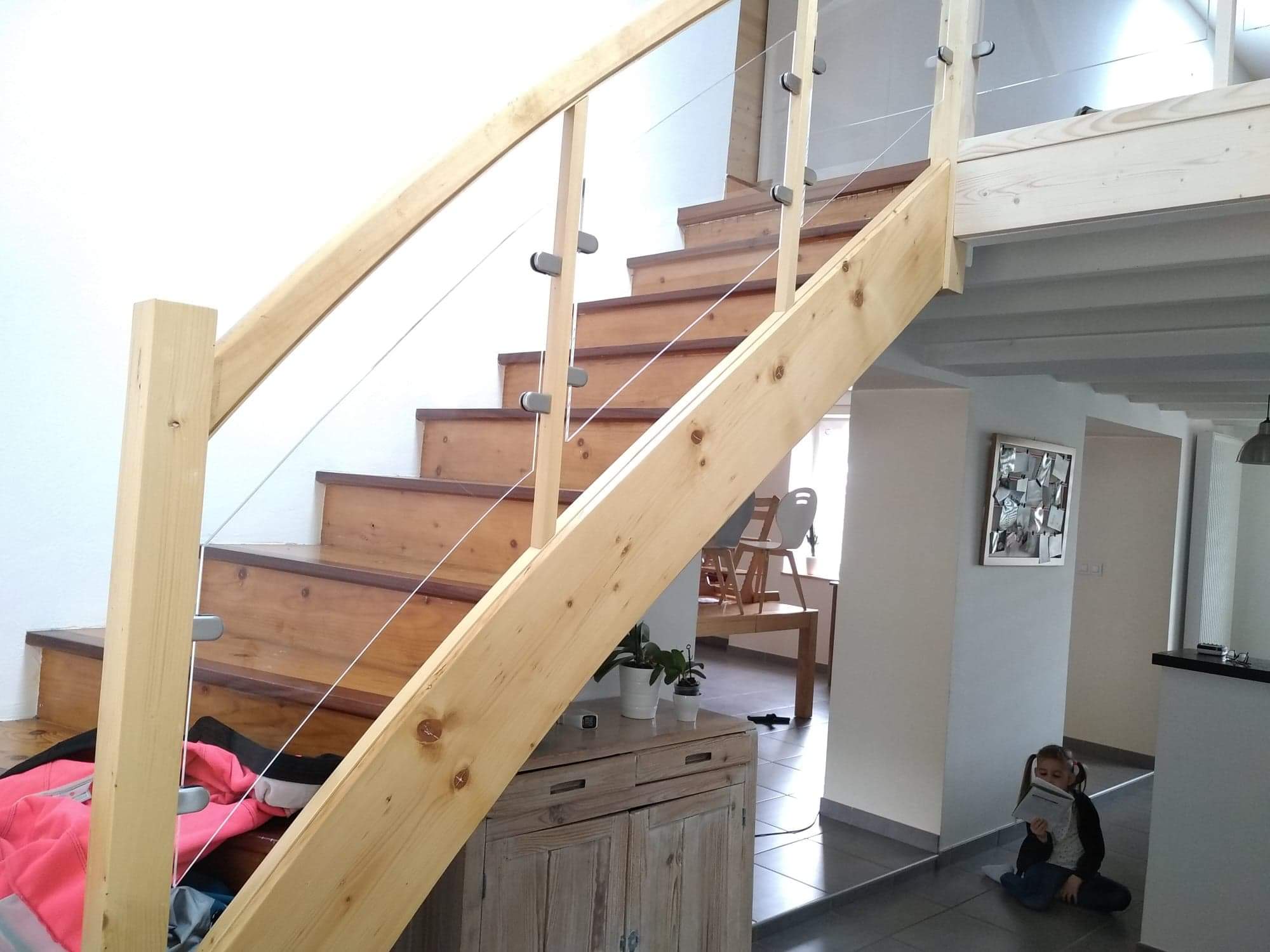 Rambarde d’escalier en acrylique