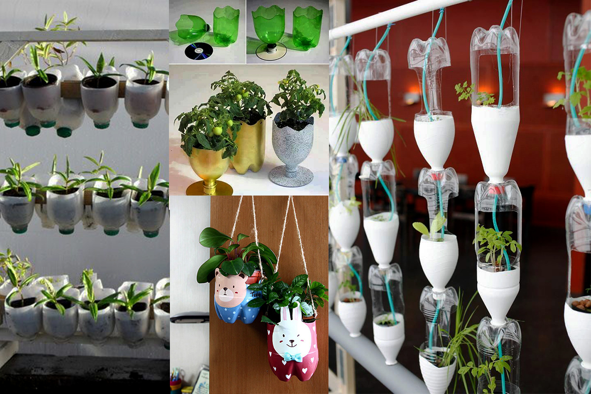 Bricoler un vase écologique avec une bouteille en plastique