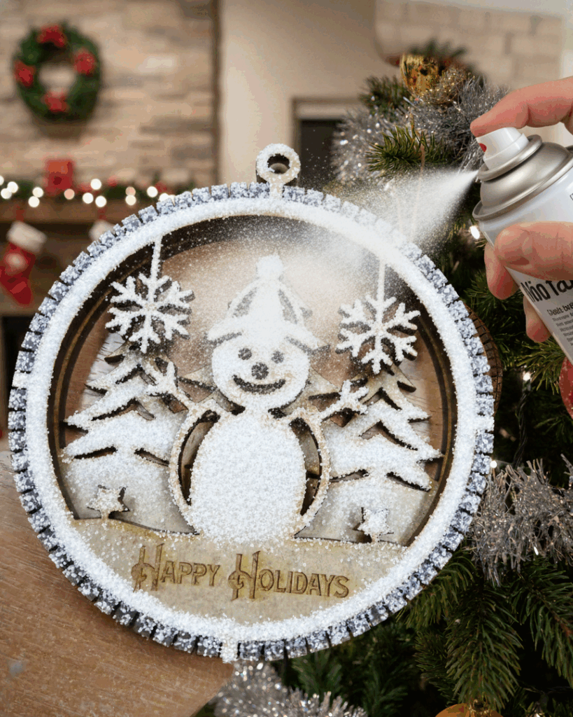 Boule de noel 3d enneigé