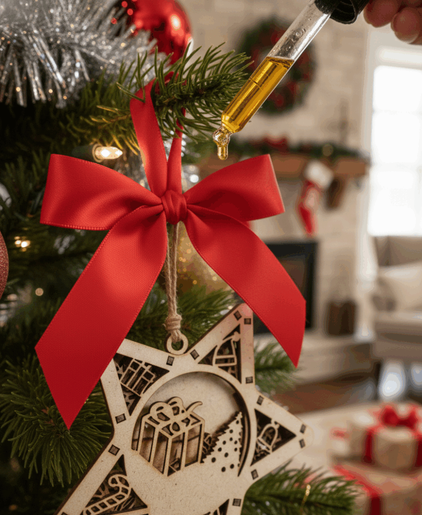 Boule de Noel avec huile essentielle