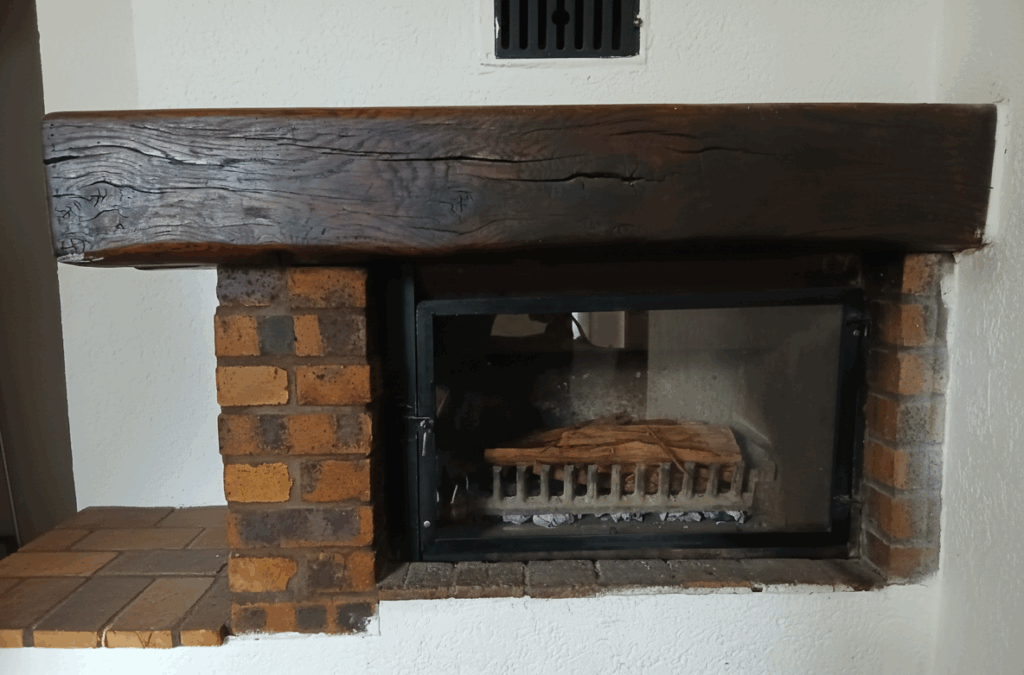 Cheminée avec nouvelle vitre