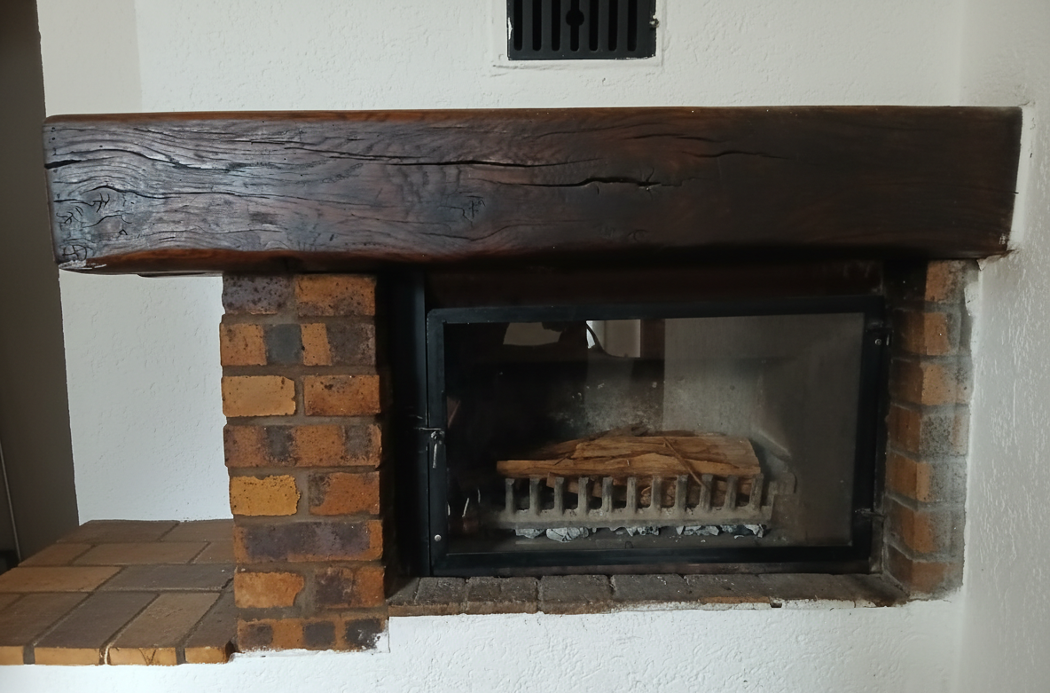 Cheminée avec nouvelle vitre