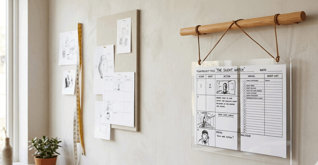 Suspension aérien storyboard plexi transparent